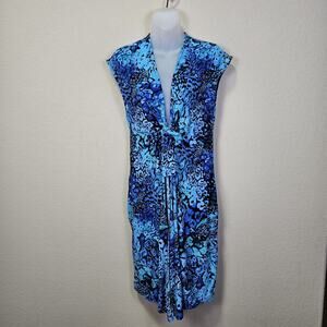 Miraclesuit Womens Swimsuit CoverUp Belted Dress Short Sleeve Nautical Stretch M